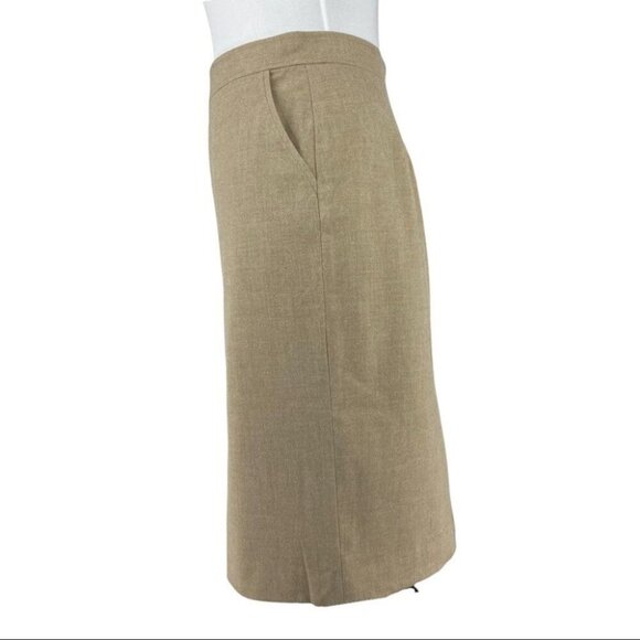 Calvin Klein Women's NWT Tan Minimalist Business Career Pencil Skirt 2/W28 - Picture 5 of 9